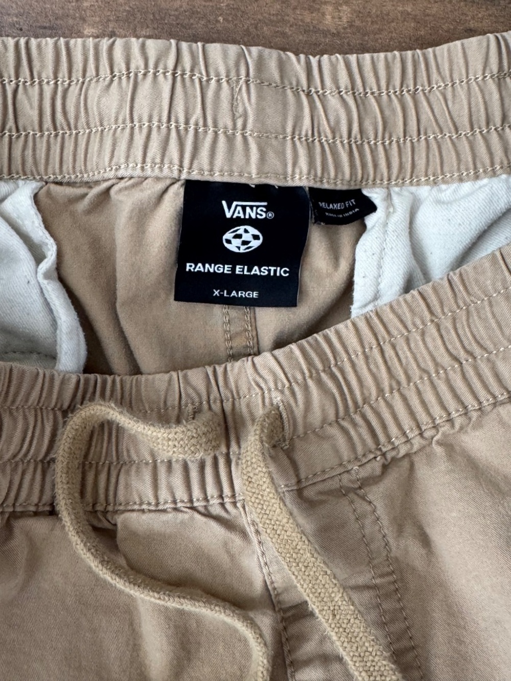 Vans Range Elastic Waist Relaxed Fit Pants – Men's XL (Khaki / Tan) - Picture 2 of 3